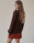 Toffee Silk Loose-Knit Sweater
