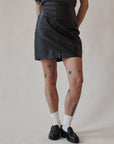 Black Leather Mini Skirt