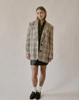 Butter Plaid Houndstooth Blazer