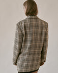 Butter Plaid Houndstooth Blazer