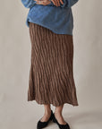 Birch Textured Knit Alpaca Skirt