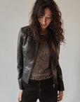 Midnight Zip Leather Jacket