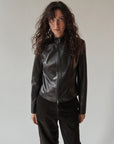 Midnight Zip Leather Jacket