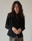 Onyx Suede Leather Jacket
