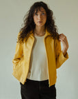 Sunflower Boxy Leather Jacket