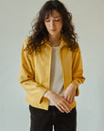 Sunflower Boxy Leather Jacket