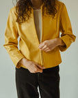 Sunflower Boxy Leather Jacket