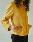 Sunflower Boxy Leather Jacket