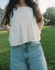 Javia Leung | Eyelet Tie Top