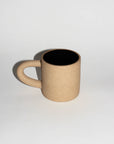 Raw Oat + Black Ceramic Mug