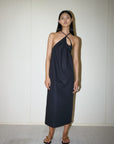 Deiji Studios | Keyhole Midi Dress in Black