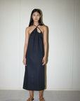 Deiji Studios | Keyhole Midi Dress in Black