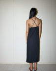 Deiji Studios | Keyhole Midi Dress in Black
