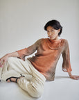 Rust Ombre Linen Asymmetrical Long Sleeve - Hey Jude