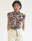 DVF Abstract Print Button Blouse - Hey Jude