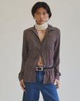 Burgundy Micro Polka Dot Blouse - Hey Jude