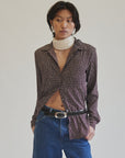 Burgundy Micro Polka Dot Blouse - Hey Jude
