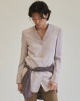 Wisteria Silk Minimalist Blazer - Hey Jude