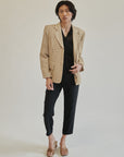 Butter Yellow Windowpane Blazer - Hey Jude