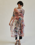 Colourful Sheer Patchwork Silk Dress - Hey Jude