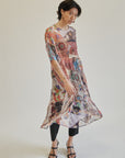 Colourful Sheer Patchwork Silk Dress - Hey Jude