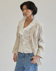 Oatmeal Tailored Linen Blazer - Hey Jude