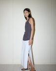 Deiji Studios | Split Tie Skirt in White