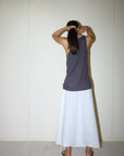 Deiji Studios | Split Tie Skirt in White