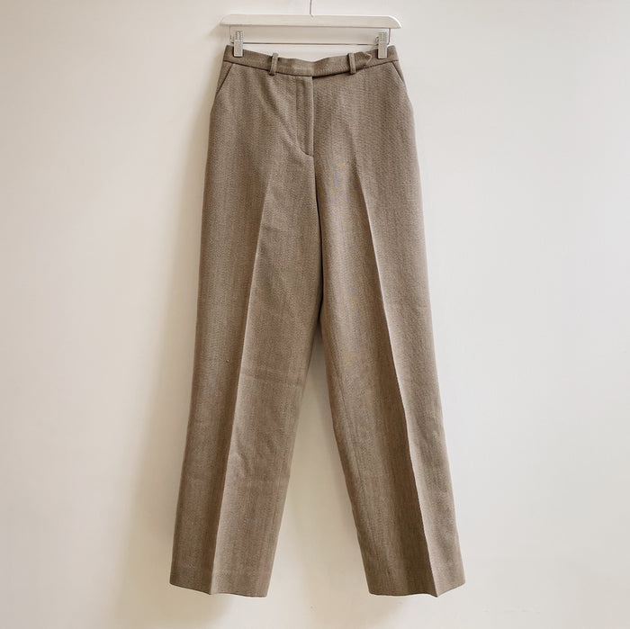 Taupe Marled High-Waist Trouser