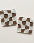 Subtle Art Studios | Glass Tile Coaster in Classic Milk Chocolate - Hey Jude