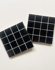 Subtle Art Studios | Glass Tile Coaster in Black Canvas