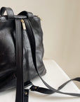 Glossy Black Mini Backpack
