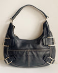 Soot Curved Belted Shoulder Bag