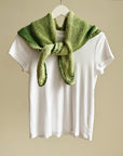 Fern Tonal Knit Triangle Scarf