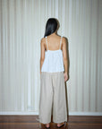 Deiji Studios | Ruffle Strap Top in White