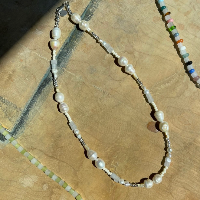 Sea + Pattern | Mixed Pearly Necklace