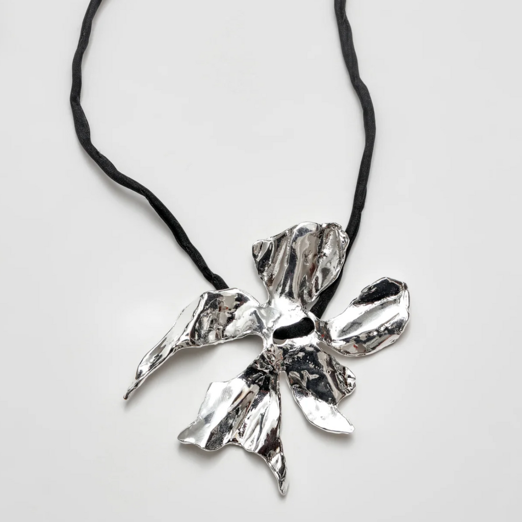 Wolf Circus | Flower Cord Necklace in Black