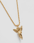 Wolf Circus | Cherub Charm Necklace in Gold