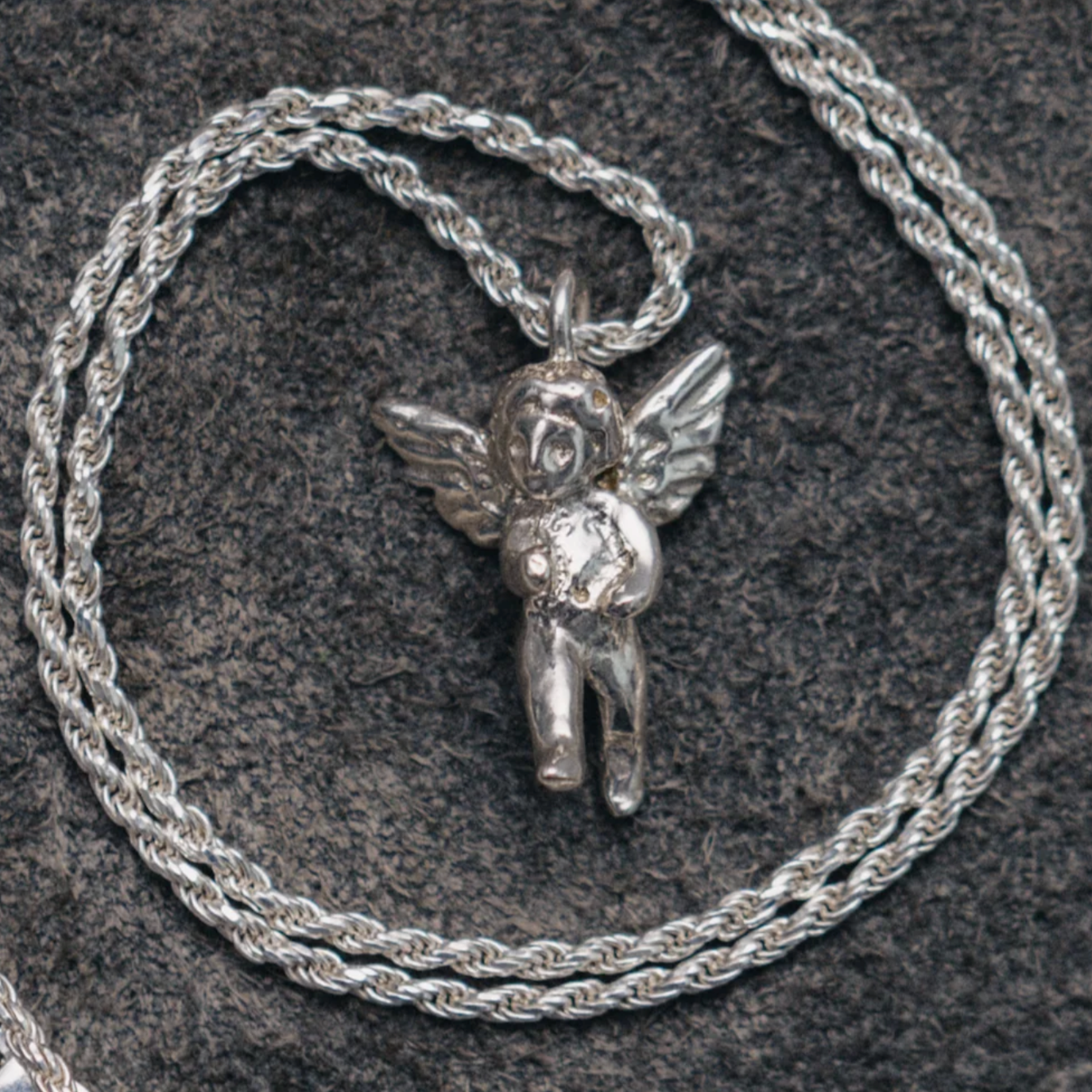 Wolf Circus | Cherub Charm Necklace in Silver