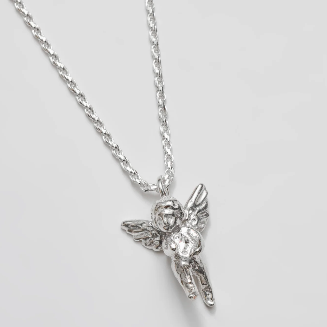 Wolf Circus | Cherub Charm Necklace in Silver