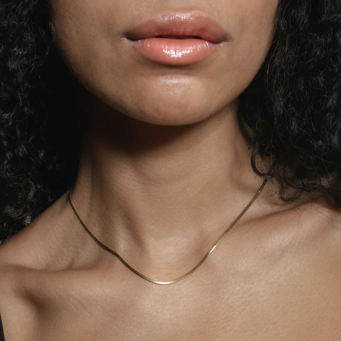 Wolf Circus | Thin Herringbone Chain in Gold
