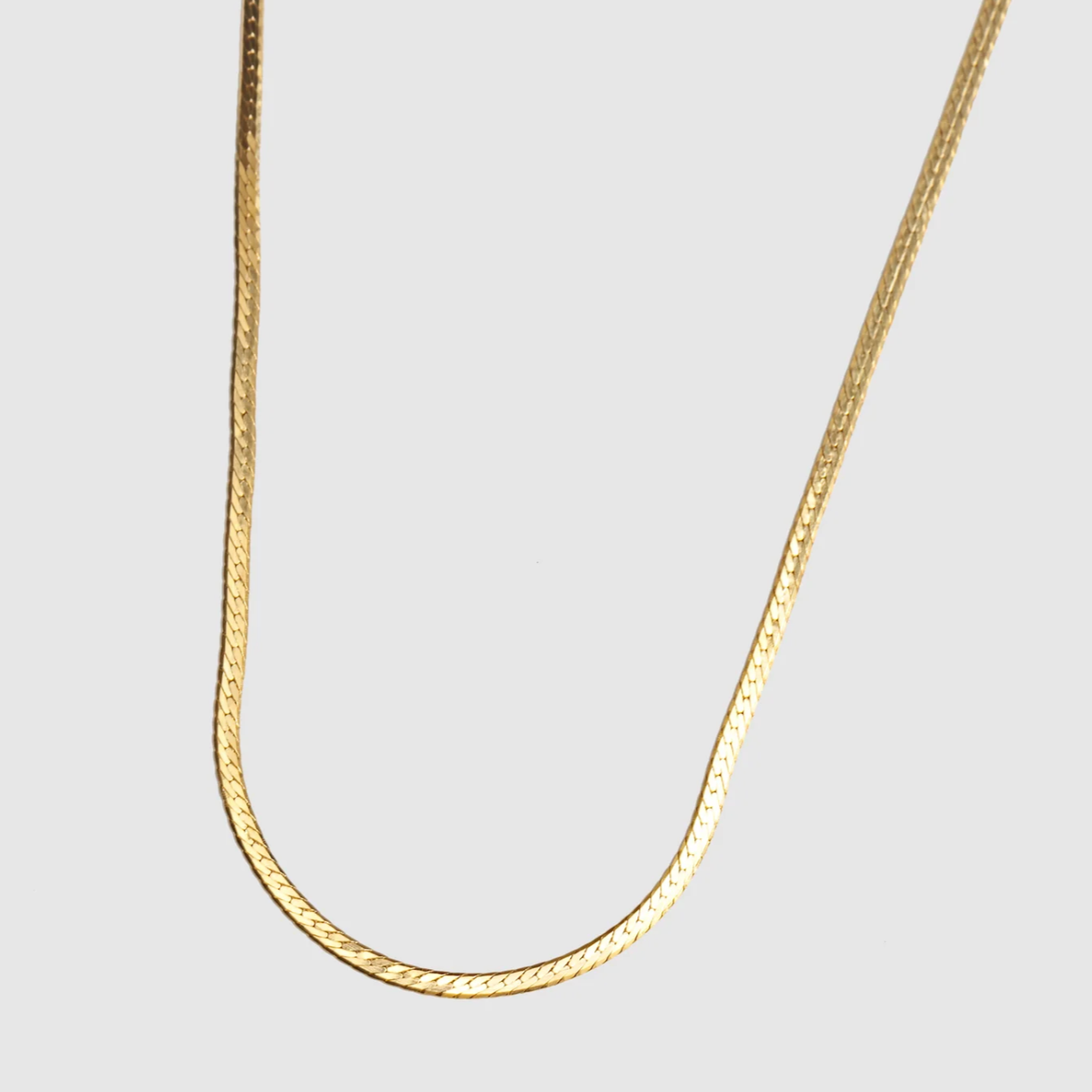 Wolf Circus | Thin Herringbone Chain in Gold
