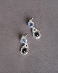 Wolf Circus | Avery Earring in Iolite + Smokey Quartz