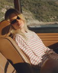 Après June | Striped Long Sleeve in Cream + Raspberry PRESALE