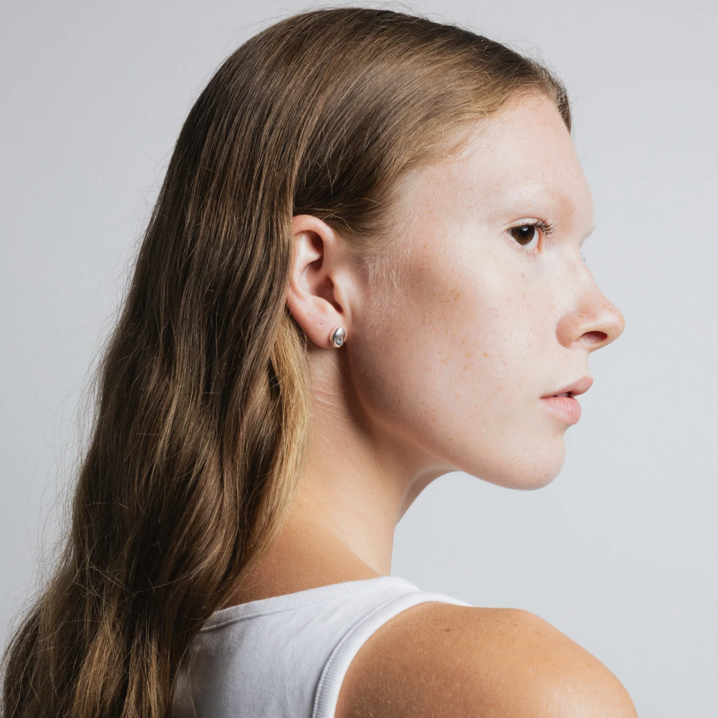 Wolf Circus | Bean Stud Earrings in Silver