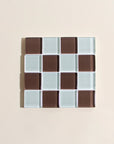 Subtle Art Studios | Glass Tile Coaster in Classic Milk Chocolate - Hey Jude
