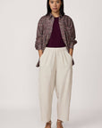 LAUDE the Label | Barrel Leg Corduroy Pant in Ivory