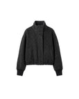 CUBIC | Relaxed Wool Cropped Jacket in Dark Grey