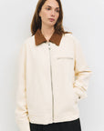 All Row | Cream Cotton Twill Utility Jacket