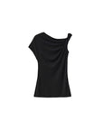 CUBIC - Slim-Fit One-Shoulder T-Shirt: Black / UN - Hey Jude